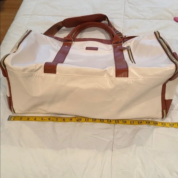 Emmafy NWOT 🔥sale🔥travel smart garment bag in cream and brown - Picture 6 of 15